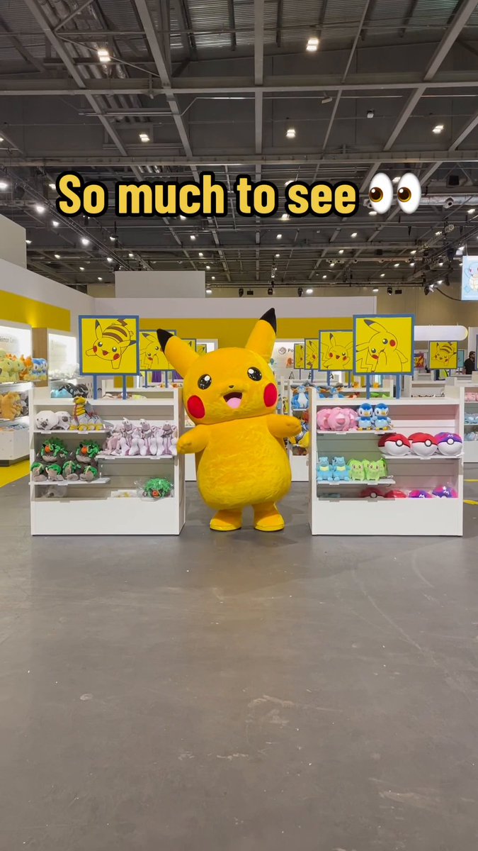 Check out the Pokémon Center UK Pop-Up Shop at EUIC alongside our incredible guide, Pikachu! ⚡