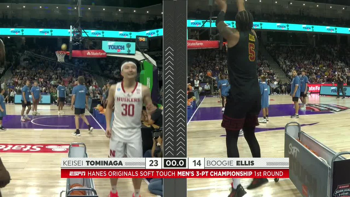 KEISEI TOMINAGA HIT THE STEPH TURNAROUND THREE IN THE 3-PT CONTEST 🔥😅