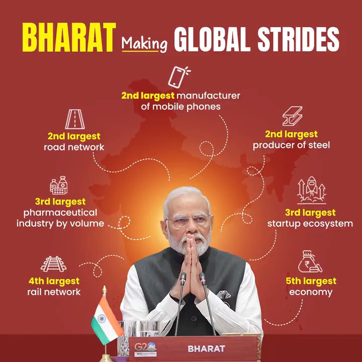 Bharat, turning into a 𝐆𝐋𝐎𝐁𝐀𝐋 𝐋𝐄𝐀𝐃𝐄𝐑 under PM Modi!
