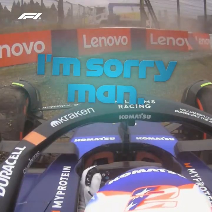 FP1 was temporarily red-flagged after this Logan Sargeant crash #F1 #JapaneseGP