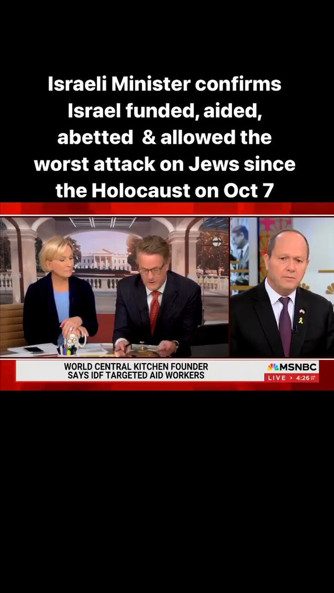 My God, I didn't know Israel funded, aided, abetted & by its actions and inactions the worst attack on Jews since the Holocaust. Watch this Israeli Minister confirm Netanyahu approved Hamas funding 3wks before Oct 7; Israel had Hamas Oct 7 plans for a whole year & did nothing; IDF didn't rescue victims (1200) on Oct 7 for 10+hrs & Israel is killing Palestinian civilians knowing they did nothing wrong. It means EVERYTHING Israel has done to Palestinians since Oct 7 - genocide (35000+), famine & ethnic cleansing (1.5m+) is intentional & premeditated. I didn't think I could be more disgusted by Israel but consider me completely, thoroughly & overwhelmingly disgusted. This is Nazi level evil. The US, UK & EU must have known this & STILL supported this evil. My God.