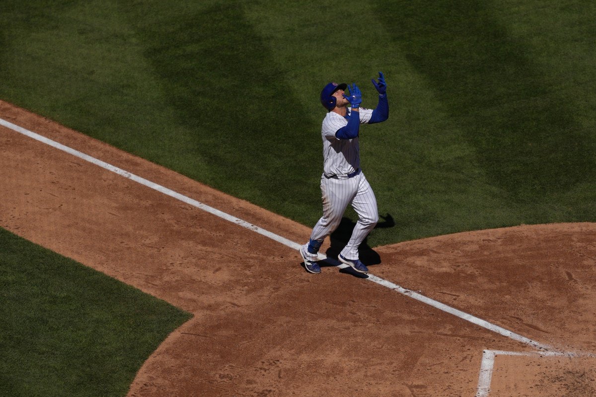 Michael Busch says baseball be gone! First HR as a Cub 🙌