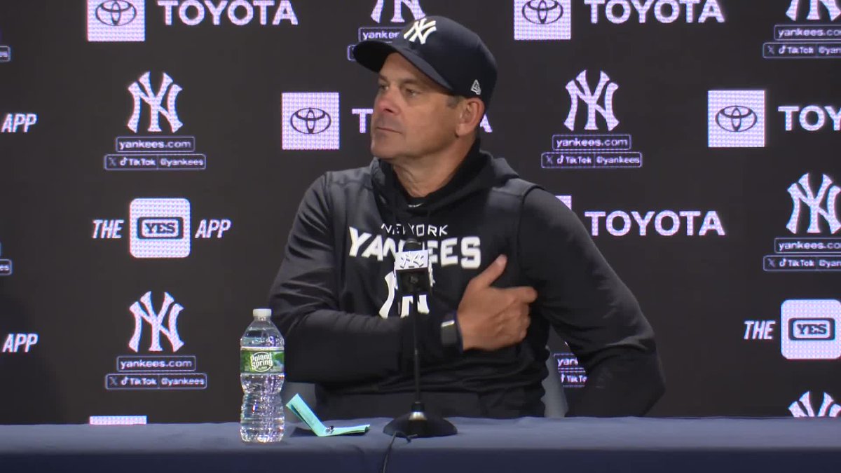 Aaron Boone explains why he think Giancarlo Stanton is going to start seeing good results "He can be streaky like that. Once he gets it going, hop on."