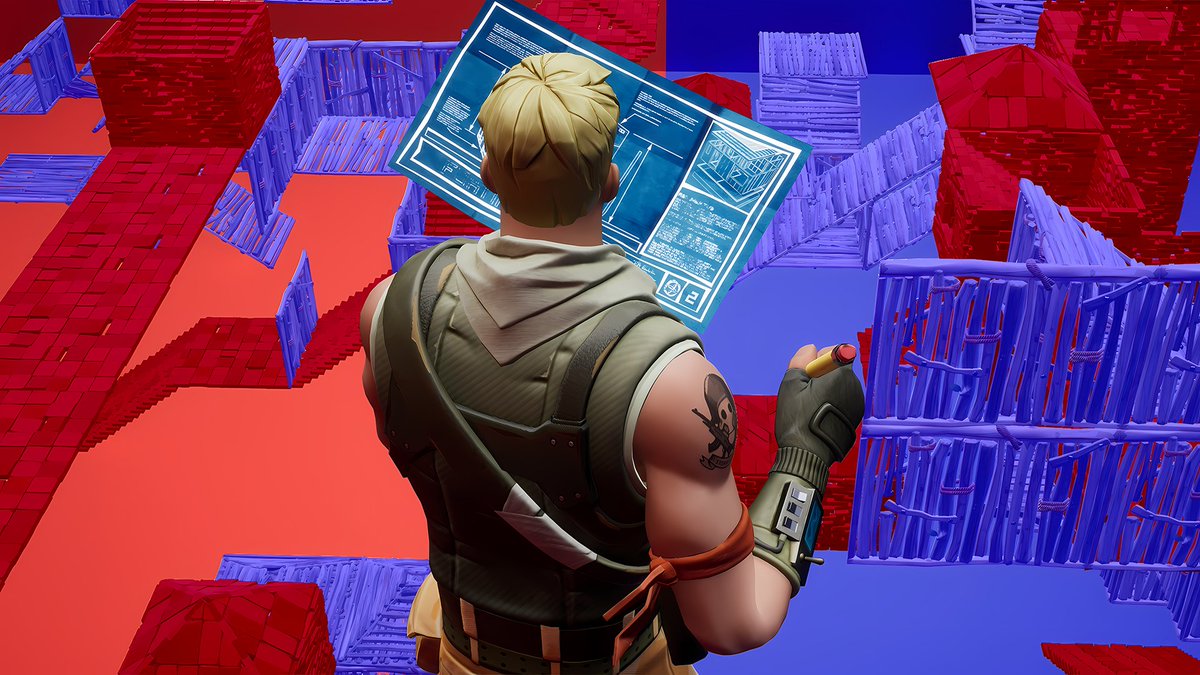 Introducing "Red vs Blue: Builds" - the FIRST EVER map in Fortnite Creative/UEFN where players can build in their team's color! 🔴🔵 🔧 Highly optimized for top-notch performance 🎯 Custom weapon racks for ultimate precision 🌟 Built by myself and Distortion