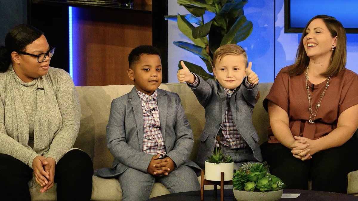 🌈 Witness the pure magic unfold as five-year-old twins defy color lines on #SteveHarvey's show. Prepare for heartwarming moments and contagious smiles!