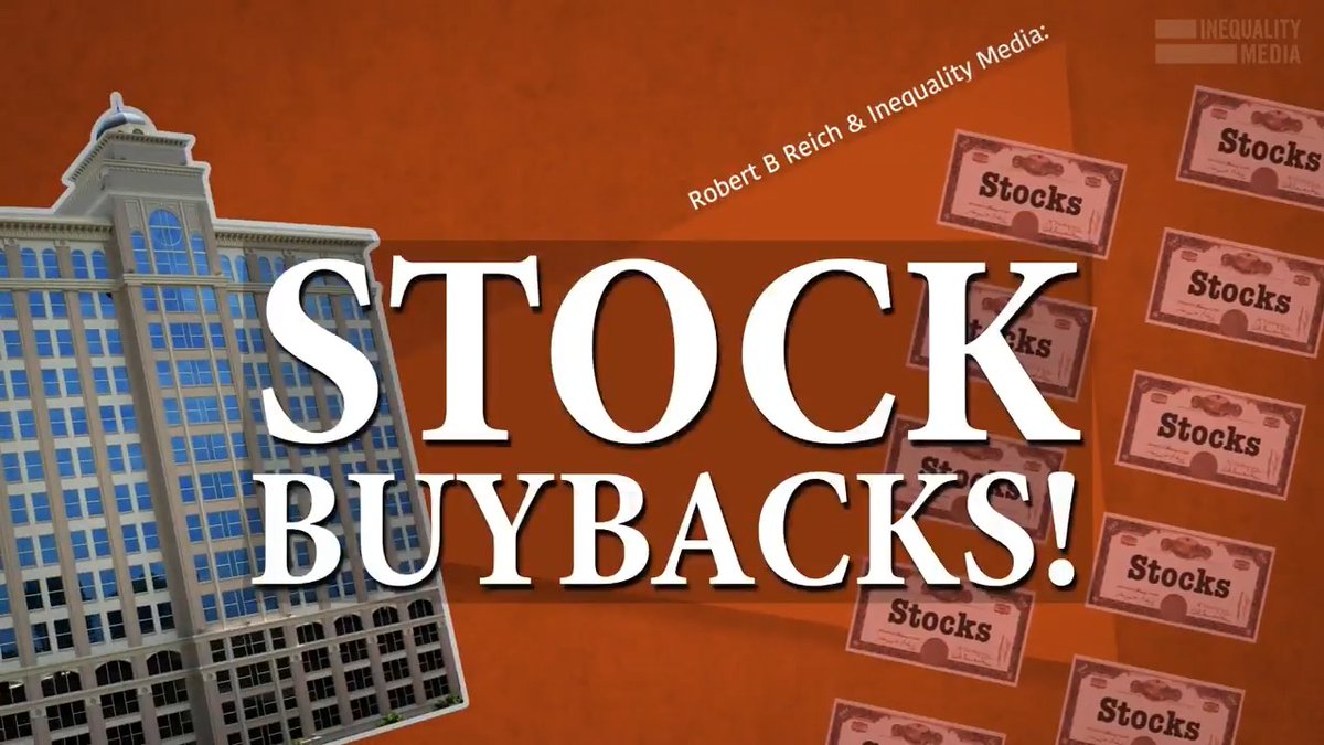 Stock buybacks were illegal until Reagan made them legal in 1982. Just about the same time, wages stopped rising for most Americans. Does that sound like a coincidence to you? 🤔