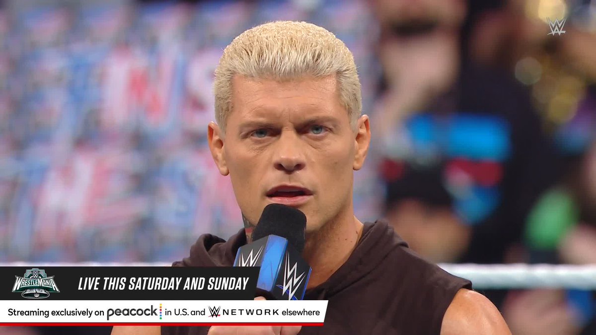 "WHEN ONE GOOD STORY ENDS... AN EVEN BETTER ONE BEGINS." 😤 Cody Rhodes promises to put an END to #TheBloodline and become Undisputed WWE Universal Champion! Will he finally FINISH THE STORY at #WrestleMania THIS WEEKEND? 👀🔥 #SmackDown