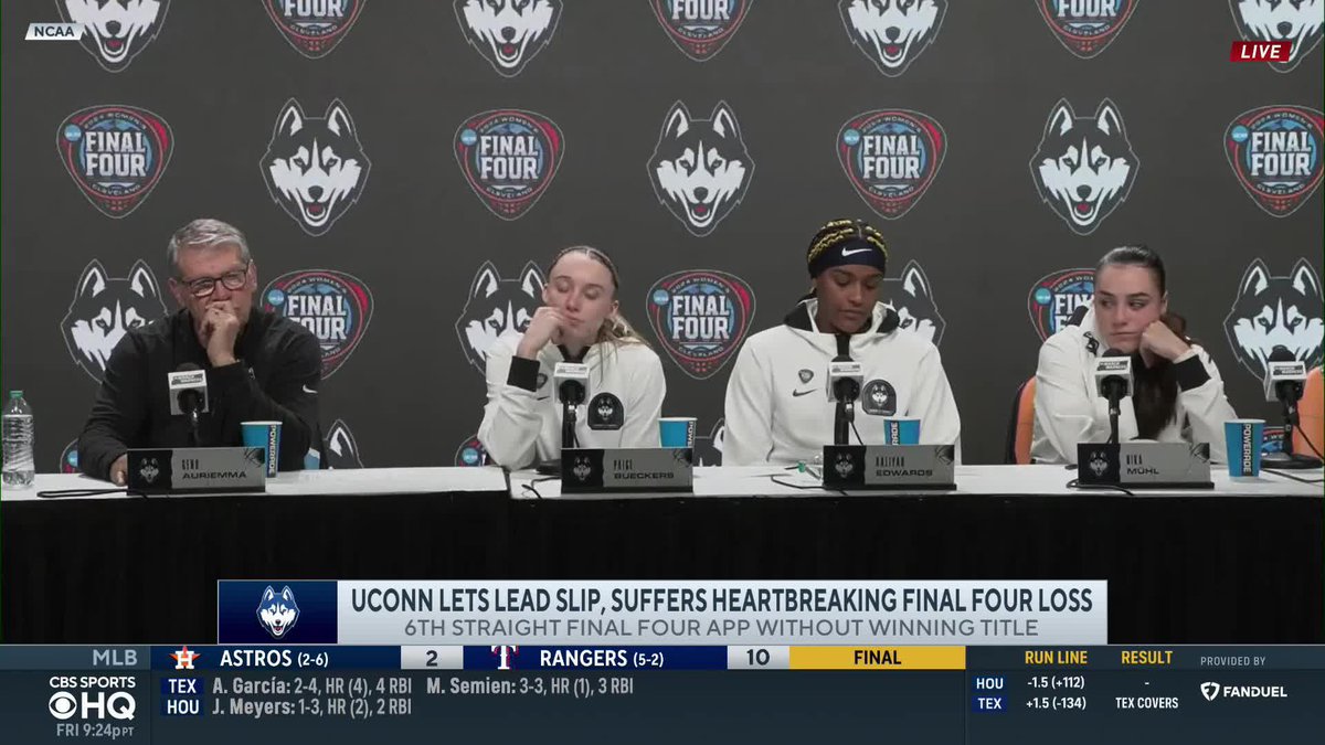 "Everybody can make a big deal about that one single play but not one single play wins a basketball game" - Paige Bueckers on UCONN's offensive foul late in Final Four game