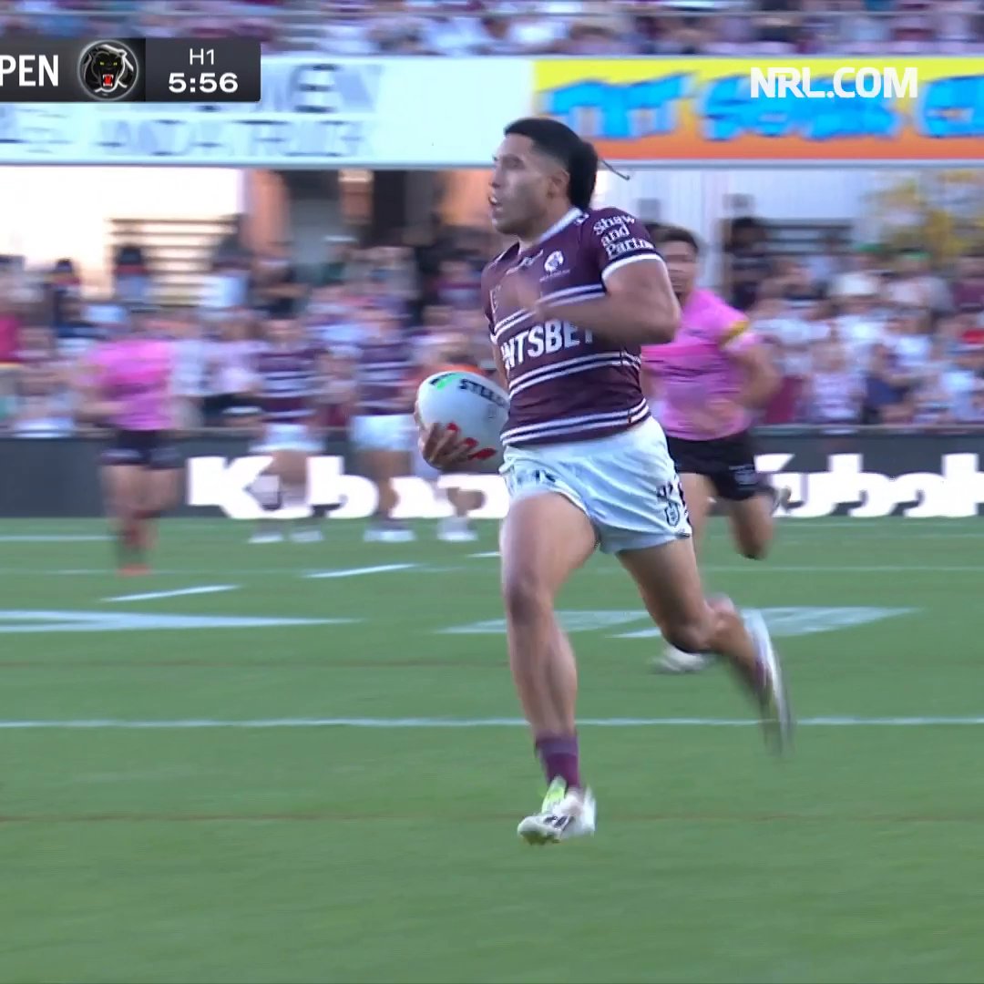 Koula plays to the whistle! #NRLManlyPanthers
