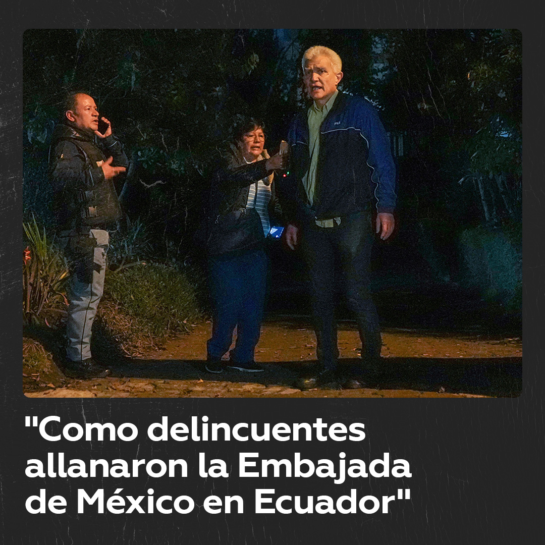 🇪🇨 La Policía ecuatoriana irrumpe en la Embajada mexicana en Quito La Policía ecuatoriana irrumpió en la embajada de México en Quito, donde se había otorgado asilo al exvicepresidente de Ecuador, Jorge Glas, exacerbando así las tensiones entre ambos países.