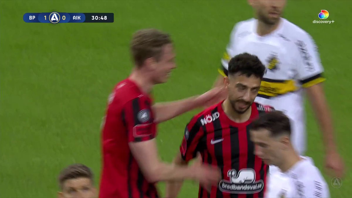 1-0 BP mot AIK! Kapten Ludvig Fritzson nätar efter fint förarbete av Daleho Irandust⚫🔴 📲 Se matchen på