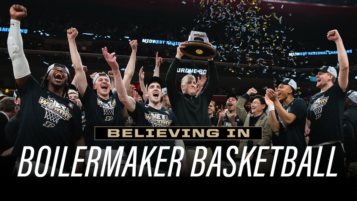 It’s about the name on your chest. It’s ours. It’s yours. It’s Purdue. 🏀 So close to seeing Purdue Men's Basketball in the NCAA Final Four. We’re ready — and we cannot wait to cheer with you.