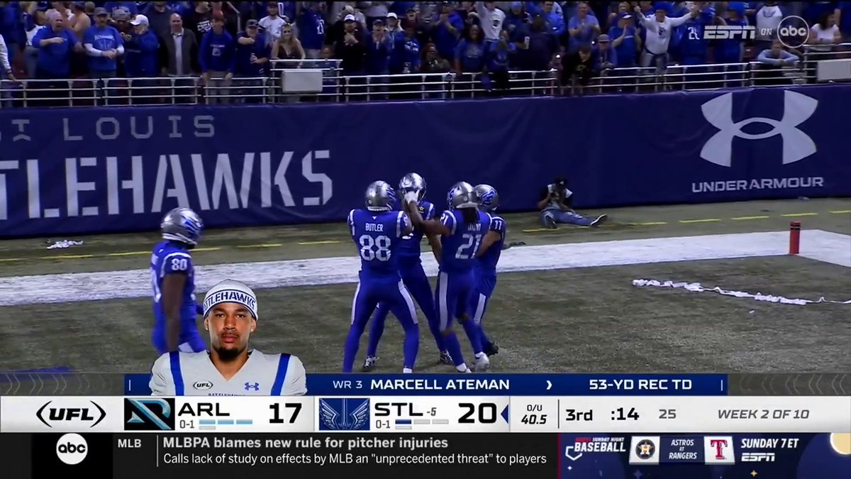 ATE ‘EM!!!!!! 🙌 AJ McCarron 🎯 Marcell Ateman. with the 53-yard touchdown!
