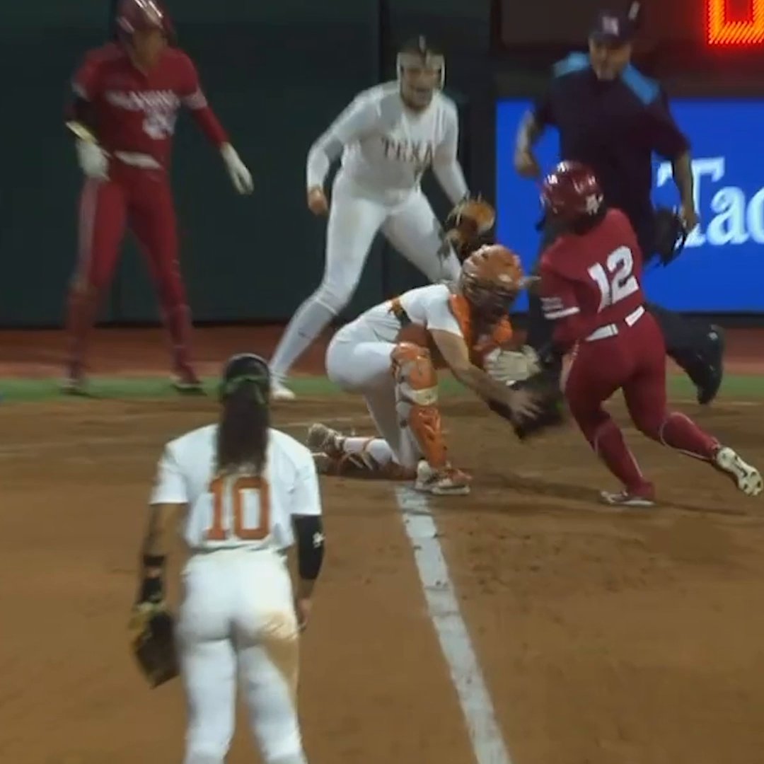 Seriously one of the best games and endings I’ve ever been a part of. Perfect execution from CF Kayden Henry and CATCH & finish from C Reese Atwood to upset #1 OKLAHOMA Texas Softball ESPN