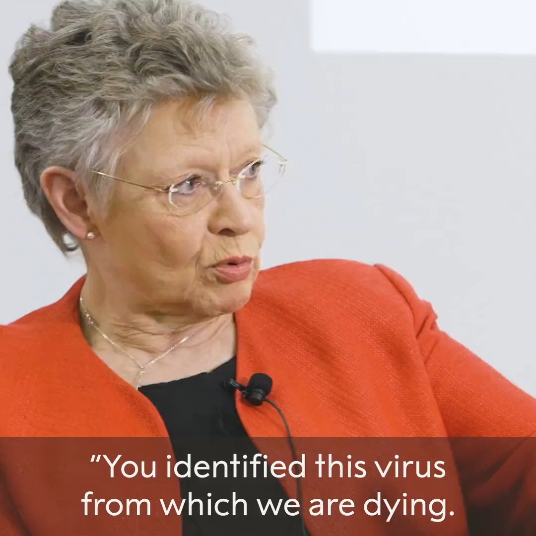 "We are not making science for science. We are making science for the benefit of humanity." This #WorldHealthDay we celebrate Françoise Barré-Sinoussi, awarded the 2008 Nobel Prize in Physiology or Medicine for her role in the discovery of human immunodeficiency (HIV) virus.