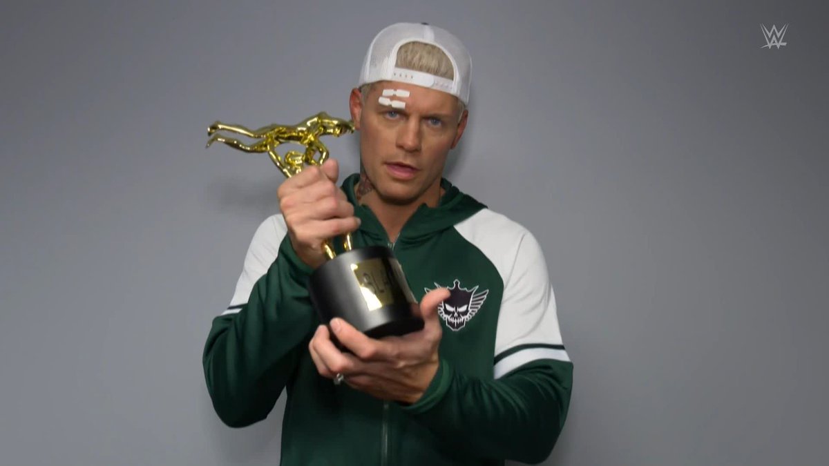 AND THE SLAMMY FOR BEST ENTRANCE OF THE YEAR GOES TO... 🏆 Cody Rhodes! Congratulations, Cody! Good luck tonight at #WrestleMania!