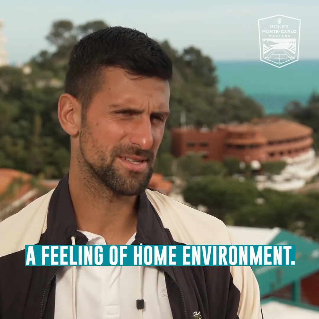 Monte Carlo is like coming home for Novak Djokovic 🫶 #RolexMonteCarloMasters
