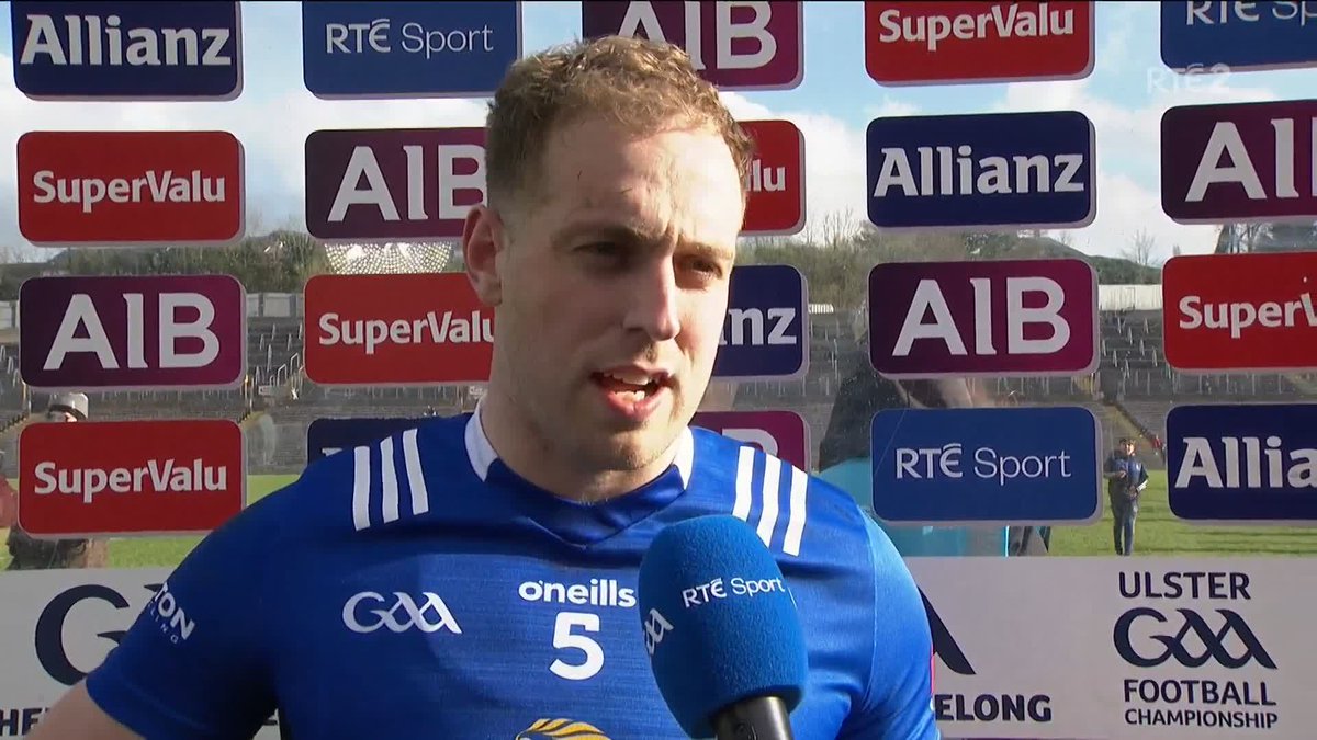 Padraig Faulkner delights in Cavan's victory over Monaghan as he takes the man of the match award #sundaygame