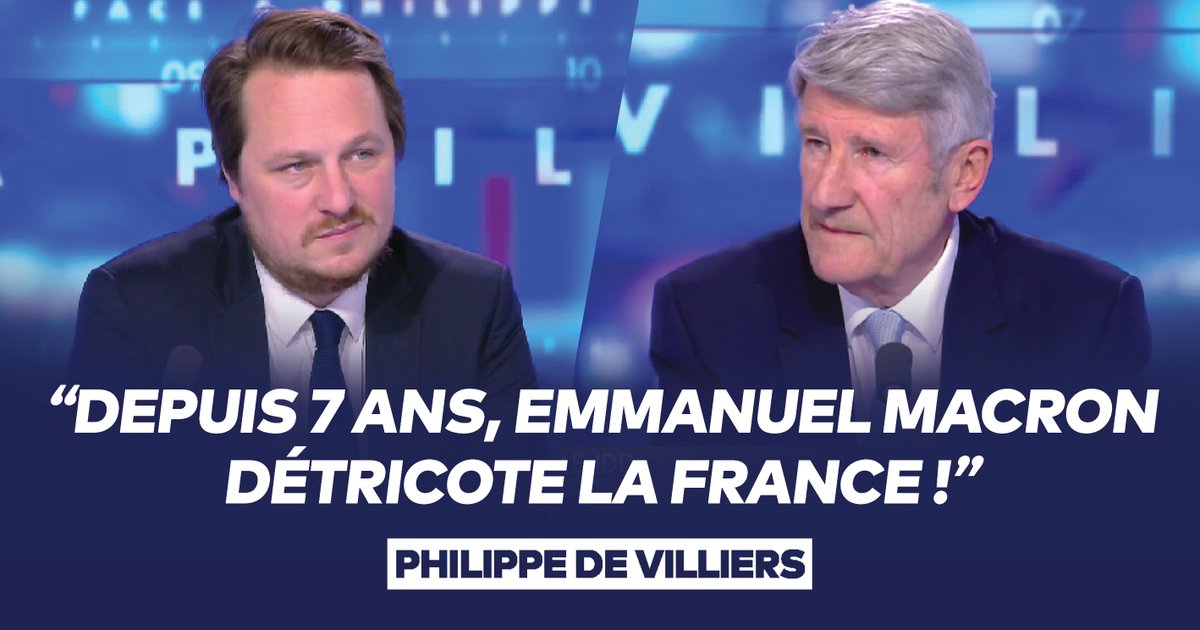 Depuis 7 ans, Emmanuel #Macron détricote la #France. La souveraineté est en miettes. Il n’y a plus que la culture de l’excuse. On a perdu tous nos pouvoirs. Il a aboli le corps diplomatique et préfectoral : ce sont des actes lourds devant l’Histoire. Il a détricoté la #Nation, avec une #immigration invasive et la société, en brouillant les repères. 🔴Voir l'émission complète : 🤳TikTok : #FaceAPhilippeDeVilliers #FADV #CNews