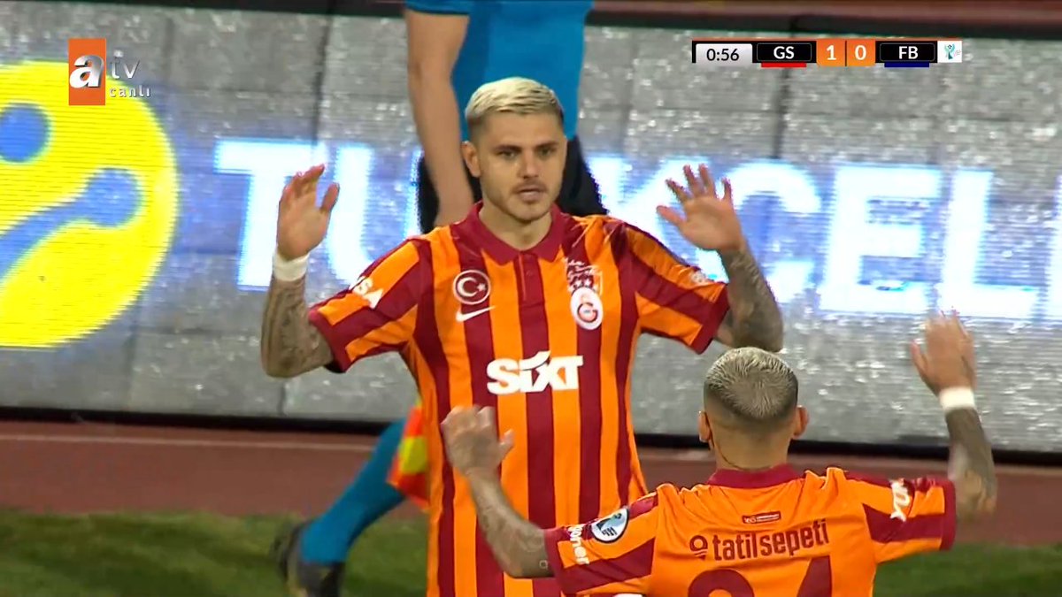 Her şey çok hızlı oldu. Kaçıranlar için Mauro Icardi’nin muhteşem golü 🦁💁🏻♂️ #GSvFB