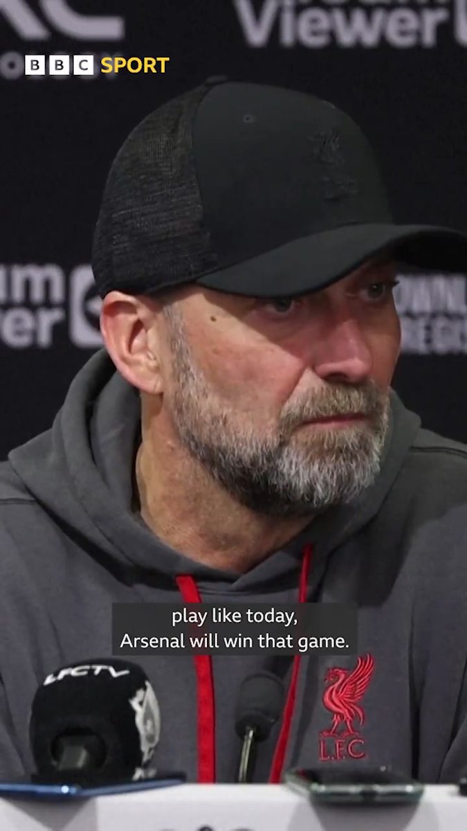 "I'm really sorry to say that, but this is matter of fact." Jurgen Klopp says if Man Utd play like they did today against Arsenal they'll lose.