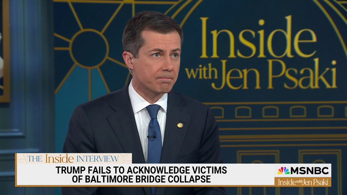 BREAKING: Pete Buttigieg just slammed Donald Trump for showing no empathy for the victims of the Baltimore bridge collapse. This is why having President Biden is so important. Retweet so all Americans see this.