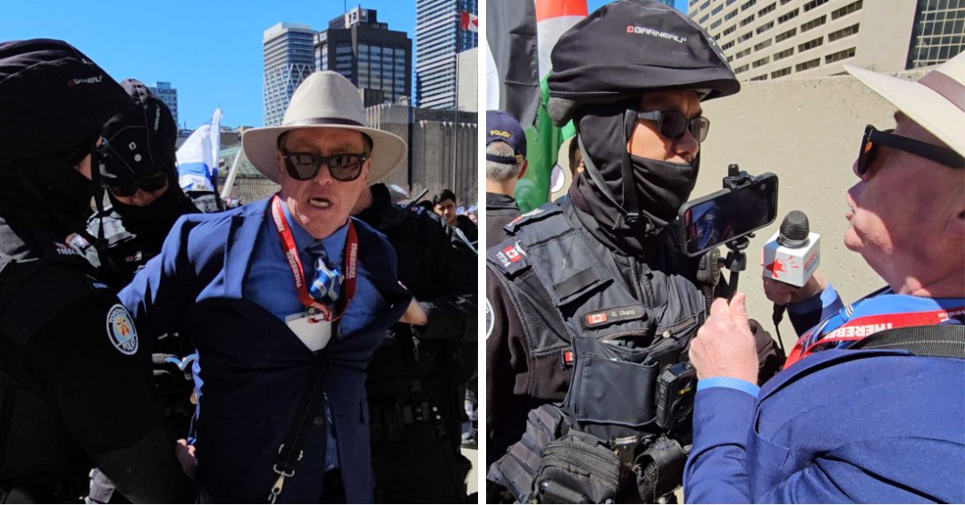 BREAKING: David Menzies has been arrested for reporting on the anti-Israel counter protest against the rally for the remaining hostages detained by Hamas on October 7th. to help his legal fight. Updates to follow.