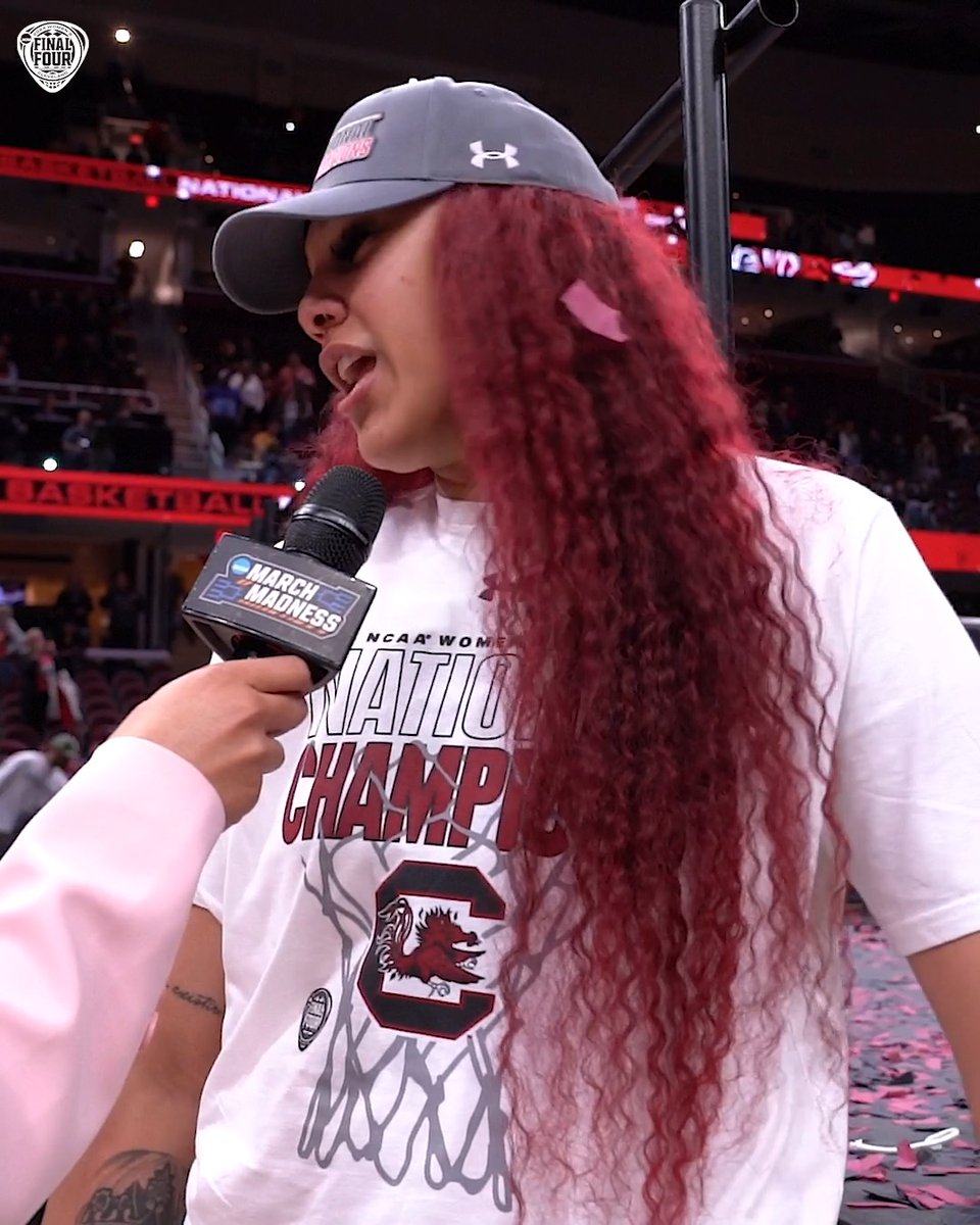 “I made the best decision of my life coming to South Carolina.” Kamilla_Cardoso 🥹🫶 #NationalChampionship x South Carolina Women's Basketball