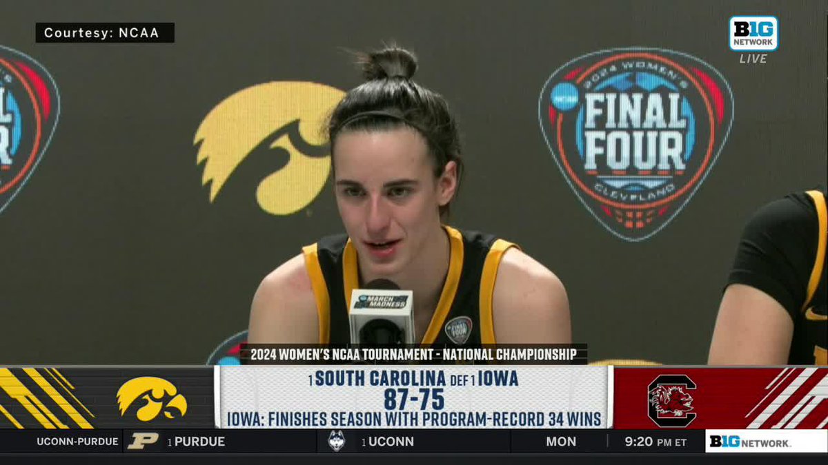 Everything Caitlin Clark says here. All of it. 😍 #WFinalFour x Iowa Women's Basketball