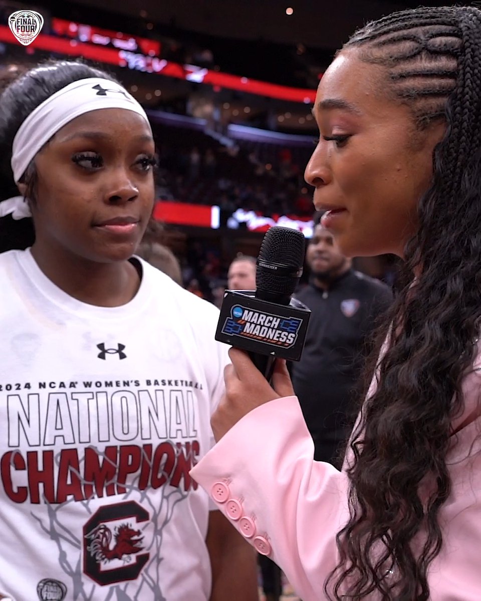 "Keep going. Keep believing. Nobody knows you better than you know yourself." 🗣️ R A V E N #NationalChampionship x South Carolina Women's Basketball