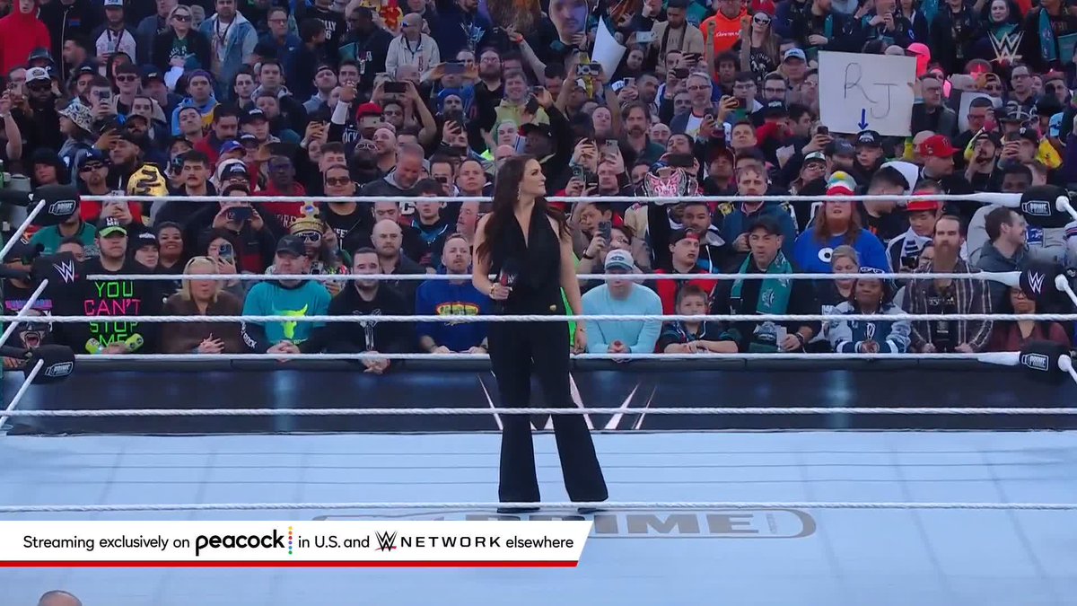 Kicking off #WrestleMania XL Sunday is none other than Stephanie McMahon!