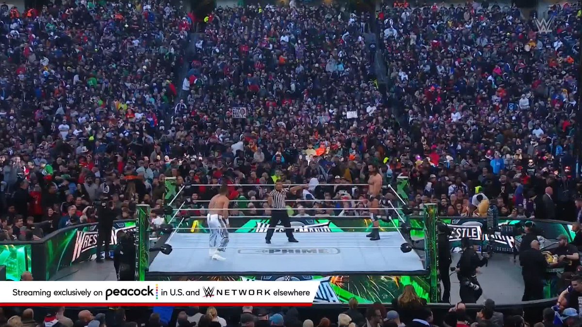 CLAYMORE as soon as the bell rings! #WrestleMania