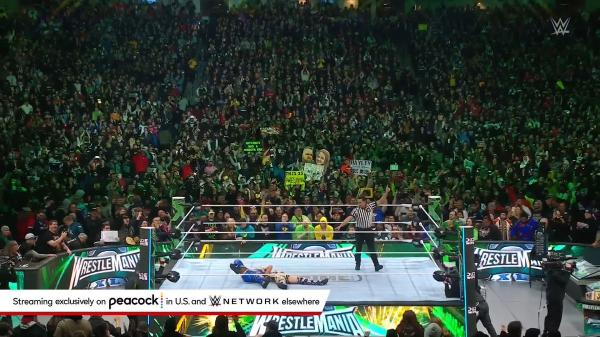 DING DONG! #Bayley WINS! #WrestleMania
