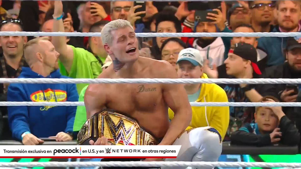 A TERMINADO LA HISTORIA. ❤️ #CodyRhodes se ganó ese momento de #WrestleMania.