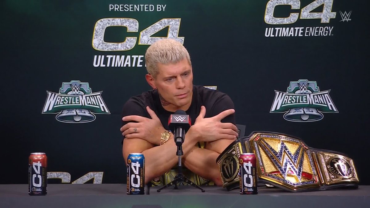 #CodyRhodes just shared an emotional, beautiful story at the #WrestleMania XL Press Conference.