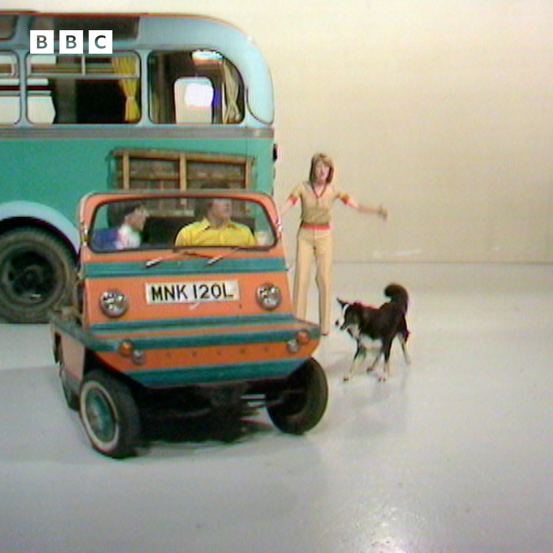 #OnThisDay 1974: Blue Peter featured an extraordinary bus that had its very own car, stored snugly away in the luggage compartment.