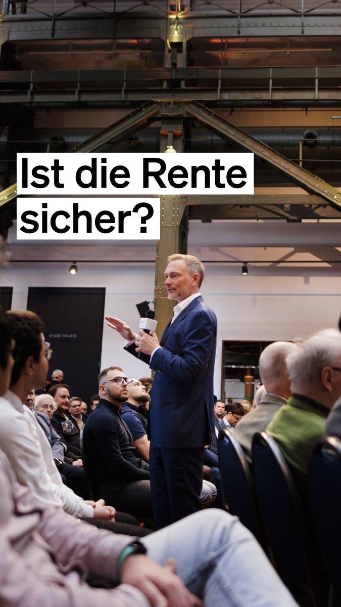Ist die Rente sicher? Nein, sagt Minister Christian Lindner beim #Bürgerdialog in Essen. Welche Lösungen es gibt und welche Gesetzgebung die private Altersvorsorge verbessern soll? Mehr dazu im Video. #ETF #Generationenkapital