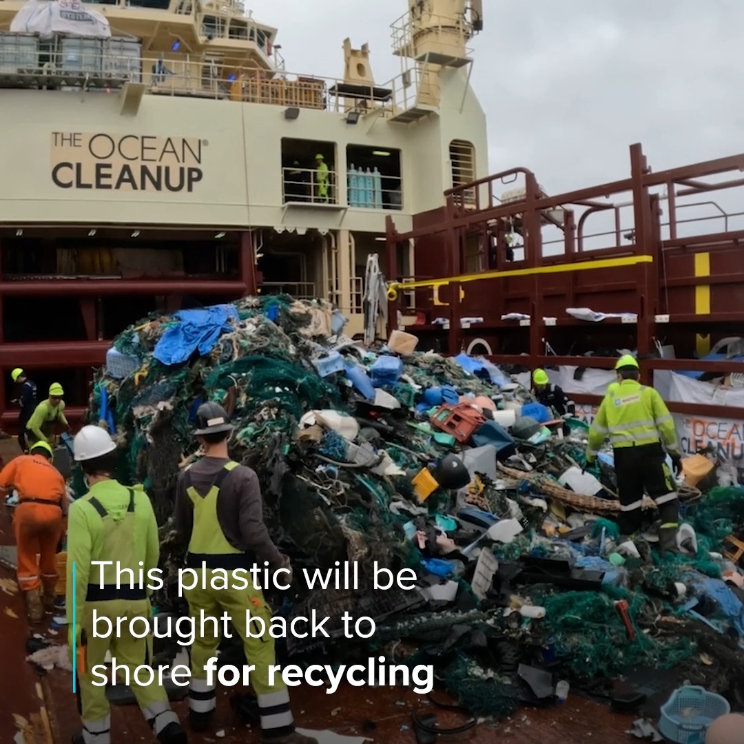 Over 9000 kg removed from the Great Pacific Garbage Patch in our 93rd plastic extraction: