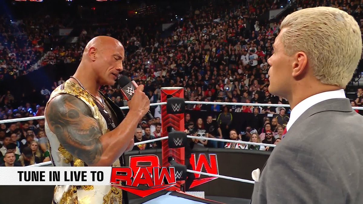 What DID Dwayne Johnson just give to Cody Rhodes?! #RawAfterMania