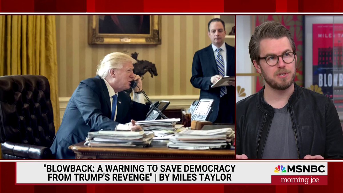 "There were no heroes inside the Trump administration. There were only survivors. And in a second term, it's not going to be heroes, it's not going to be survivors, it's going to be supplicants. And that's by design." — Miles Taylor warns of a second Trump presidency