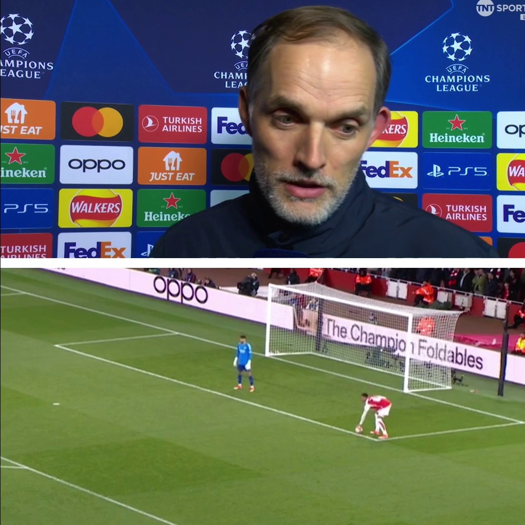 According to Thomas Tuchel, the referee admitted he 𝐒𝐇𝐎𝐔𝐋𝐃 𝐇𝐀𝐕𝐄 awarded Bayern Munich a penalty for this incident with Gabriel 👀 🎙 @julesbreach