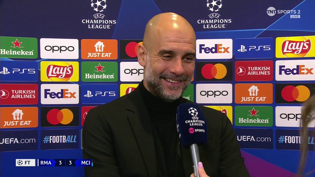 Pep “Foden was grumpy with because I subbed him off” “Etihad will be sold out, our people will be there” #Pep
