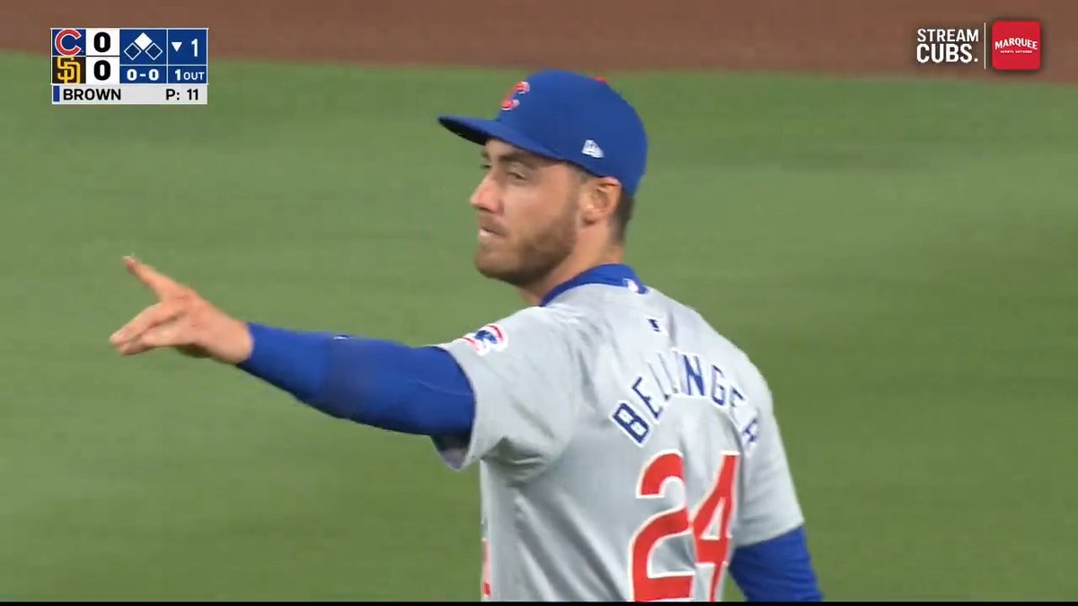 Belli checkin' in from center field