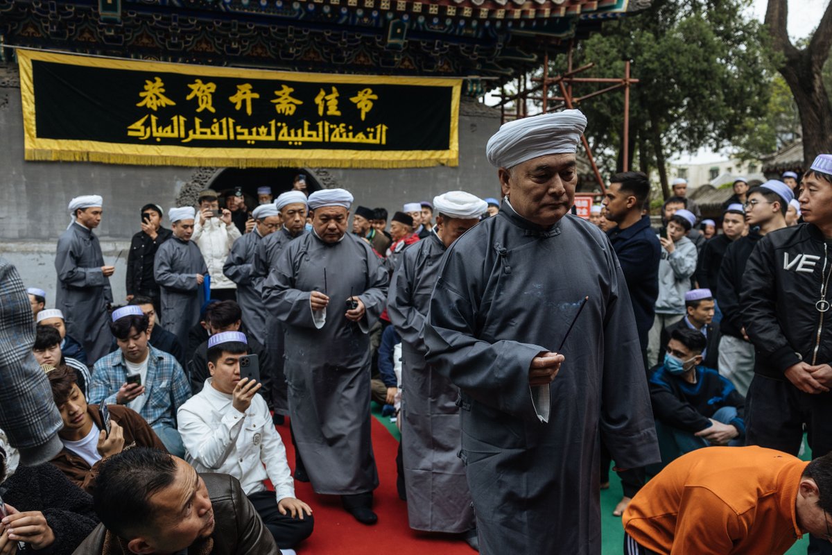 Chinese #Muslims celebrate #EidAlFitr, or end of the holy month of #Ramadan, in Beijing on April 10. #EidMubarak
