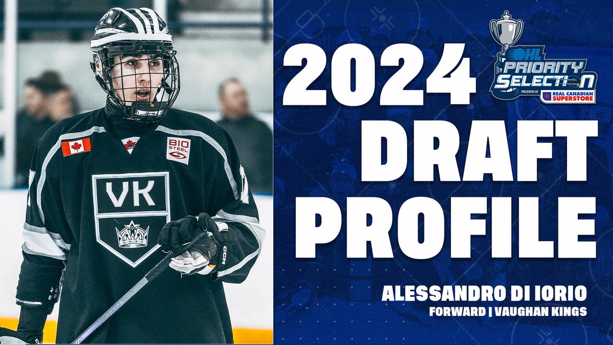 2024 #OHLDraft Prospect Profile 🎬: A standout for Canada at the Youth Olympic Games, competitive two-way centreman Alessandro Di Iorio helped lead the Vaughan Kings to a GTHL Hockey championship this season.