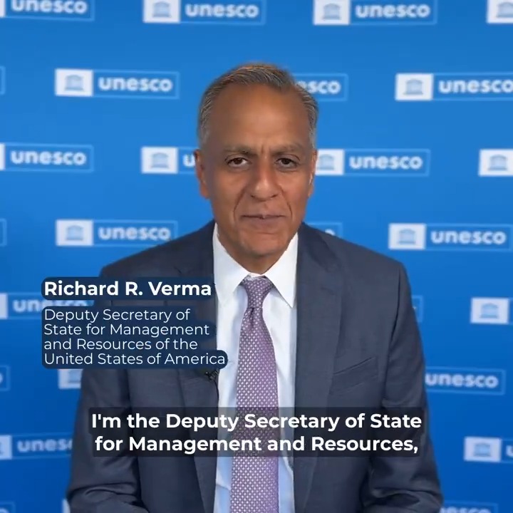 .Michael J. Rigas Richard Verma highlights key US priorities and areas of cooperation with UNESCO 🏛️ #Education #Sciences #Culture 🇺🇳: empowering girls' education, advancing science and technology in Africa, and harnessing #AI for Good. Learn about UNESCO's programmes in this area: U.S. Mission to UNESCO