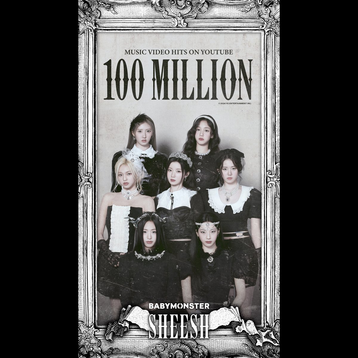 #BABYMONSTER 'SHEESH' M/V HITS 100 MILLION VIEWS @Youtube BABYMONSTER Fans worldwide, thank you so much! 'SHEESH' M/V 🎥 #베이비몬스터 #SHEESH #MV #100MILLION #YOUTUBE #YG