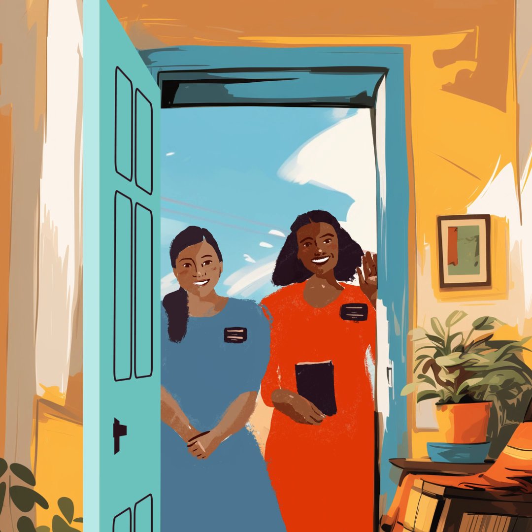 Missionaries from The Church of Jesus Christ of Latter-day Saints may show up at your door because they’re excited to share a message with you that could change your life. Invite them in! They won’t bite. (1/2)