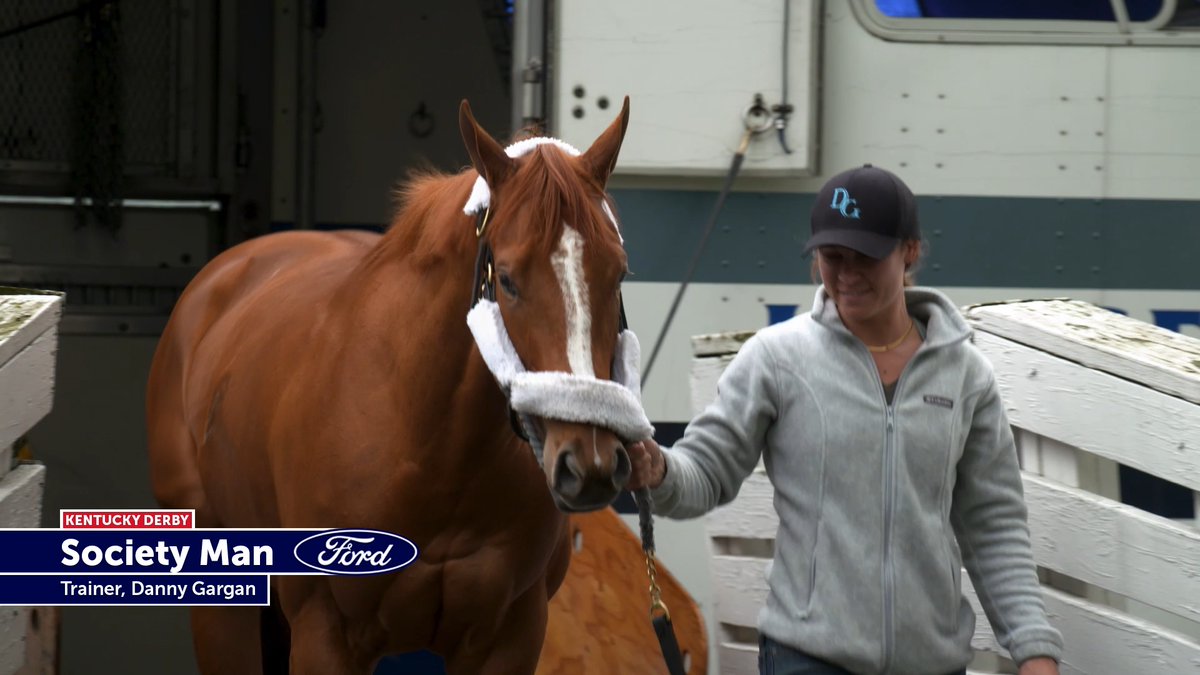 SOCIETY MAN has arrived at Churchill Downs! He currently sits #17 on the Road to the 150th #KyDerby Leaderboard! 🏇
