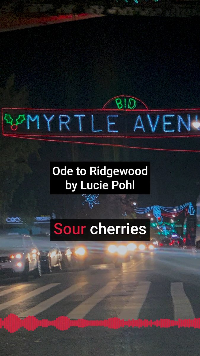 For poetry month this year, WNYC is asking listeners to send us poems about your neighborhood or your street or whatever "local" means to you. Today's poem, 'Ode to Ridgewood' is by Lucie Pohl (Lucie Pohl💥) Submit your poem: